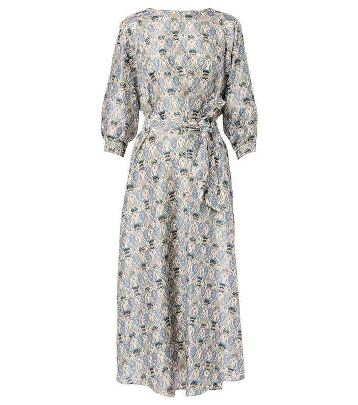 Photo: Loro Piana Mila printed silk midi dress