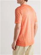 120% - Linen-Jersey T-Shirt - Orange