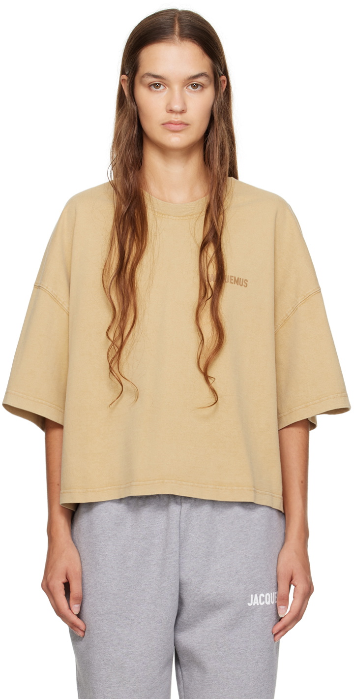 Jacquemus Tan Le Chouchou 'Le T-Shirt Corto' T-Shirt Jacquemus