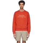 Saturdays NYC Red Bowery Miller Standard Sweatshirt