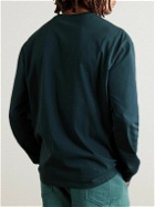 MANAAKI - Logo-Embroidered Cotton-Jersey T-Shirt - Blue