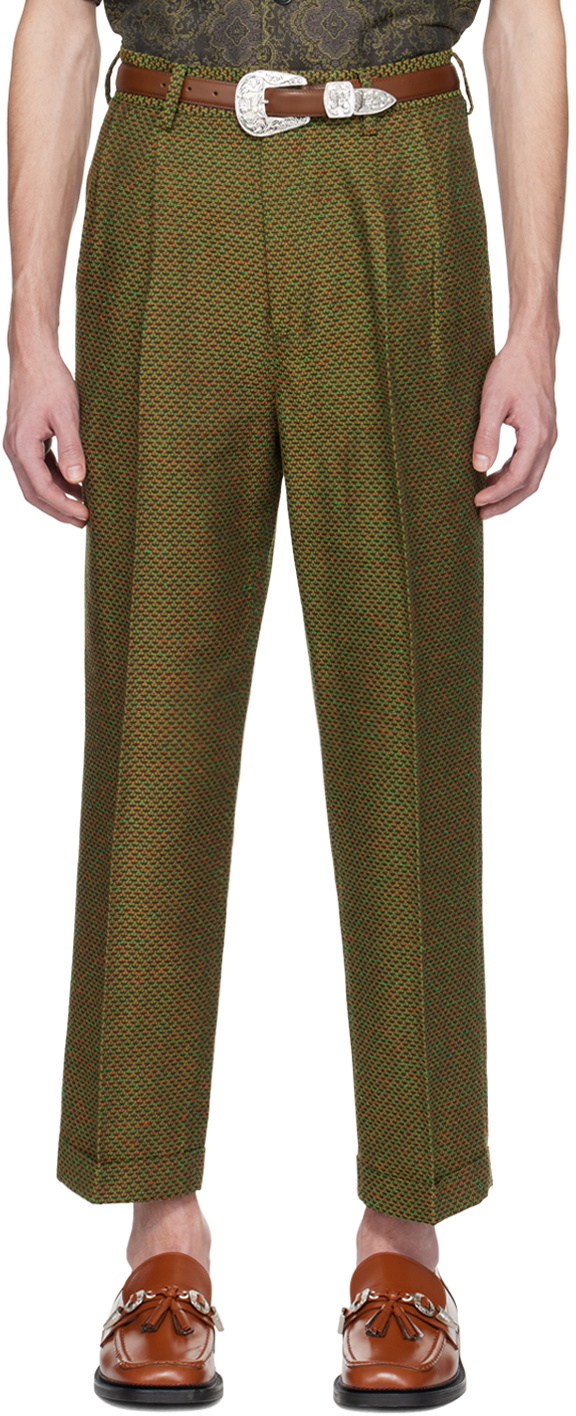 パンツ Needles TUCKED TROUSER Gray Side Tab Tucked Trousers by NEEDLES on Sale