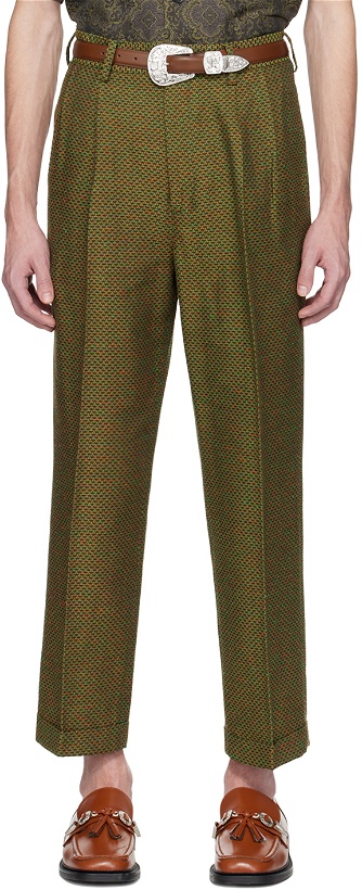 Photo: NEEDLES Green Tucked Trousers