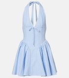 Bananhot Micaela gingham halterneck cotton minidress