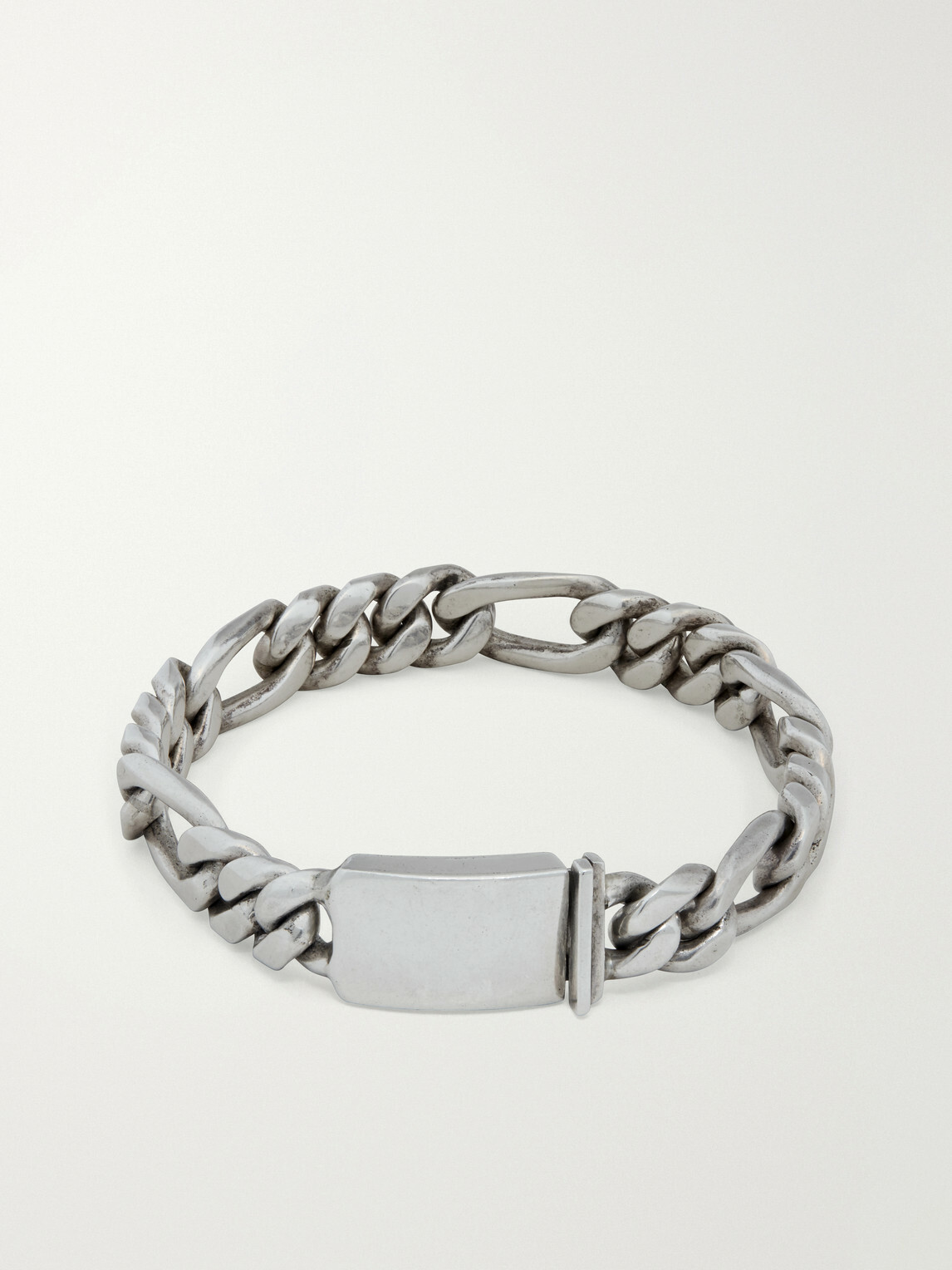 FOUNDWELL - Vintage Heavy Figaro Sterling Silver Bracelet - Silver