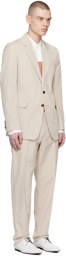 Dries Van Noten Beige Two-Button Suit