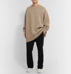 Maison Margiela - Oversized Donegal Wool-Blend Sweater - Brown