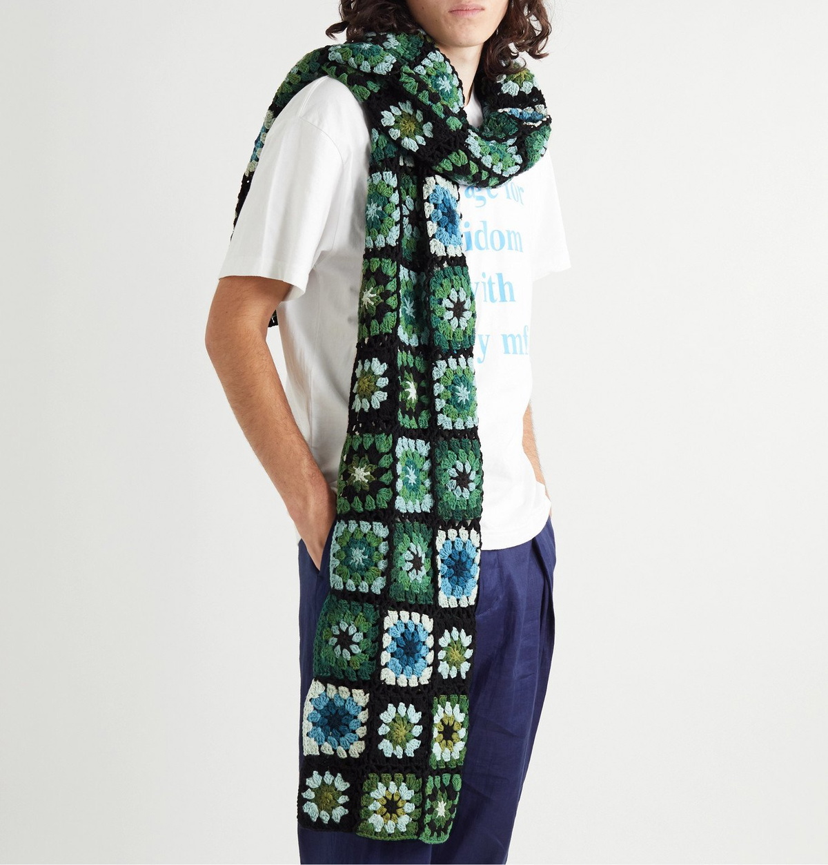 Story Mfg. - Piece Crocheted Organic Cotton Scarf - Multi Story Mfg.