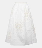 Dries Van Noten Sonie embellished taffetta midi skirt