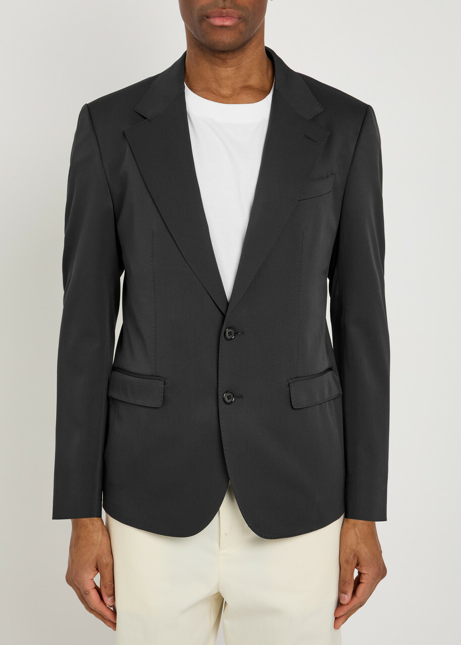 Dolce & Gabbana Tela Lana Stretch-wool Blazer Black