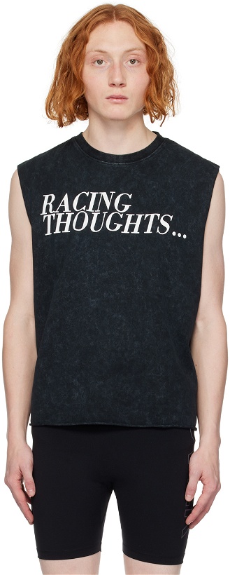Photo: OVER OVER Black 'Racing Thoughts' Tank Top