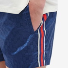 Gucci Men's GG Jaquard Swim Short in Navy