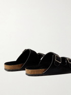 SAINT LAURENT - Fabrice Calf Hair Sandals - Black