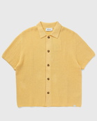 Les Deux Gustavo Knit Shirt Yellow - Mens - Shortsleeves