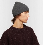 Maison Margiela - Ribbed Cashmere and Wool-Blend Beanie - Gray