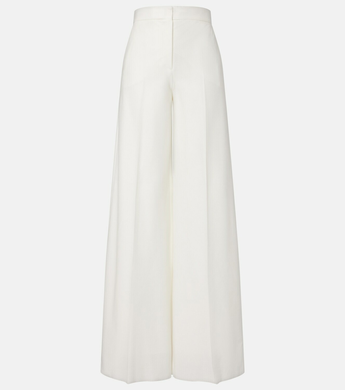 Max Mara Cotton piqué wide-leg pants