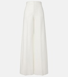 Max Mara Cotton piqué wide-leg pants