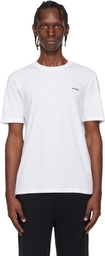 Hugo White Regular-Fit Logo-Print T-shirt