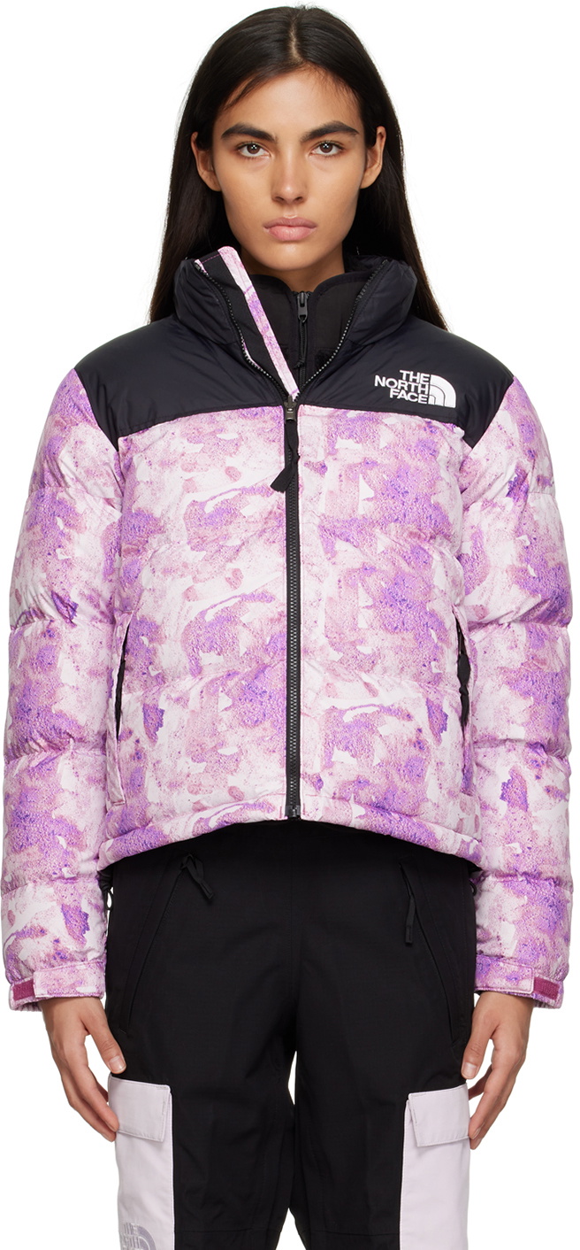 Purple packable sales down jacket