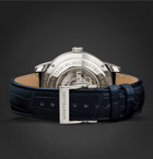 Montblanc - Heritage Spirit Orbis Terrarum LATIN UNICEF 41mm Stainless Steel and Alligator Watch - Blue