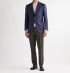 CANALI - Slim-Fit Stretch-Wool Trousers - Brown