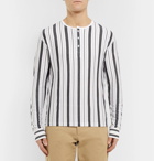 A.P.C. - Mérioul Slim-Fit Striped Jersey Henley T-Shirt - Men - White