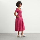 Damson Madder Women's Raphaela Ruffle Midi Dress in Berry