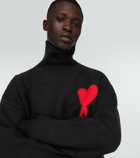 Ami Paris Ami de Cœur virgin wool turtleneck sweater