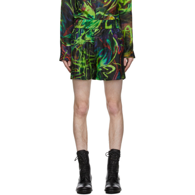 Photo: Palomo Spain Multicolor Silk Print Shorts
