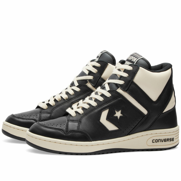 Photo: Converse Weapon Mid Sneakers in Black/Natural Ivory/Black