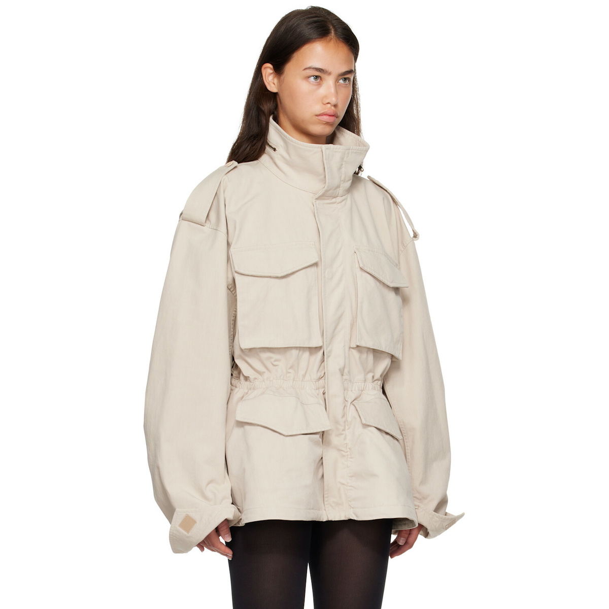 Balenciaga Beige Hourglass Parka