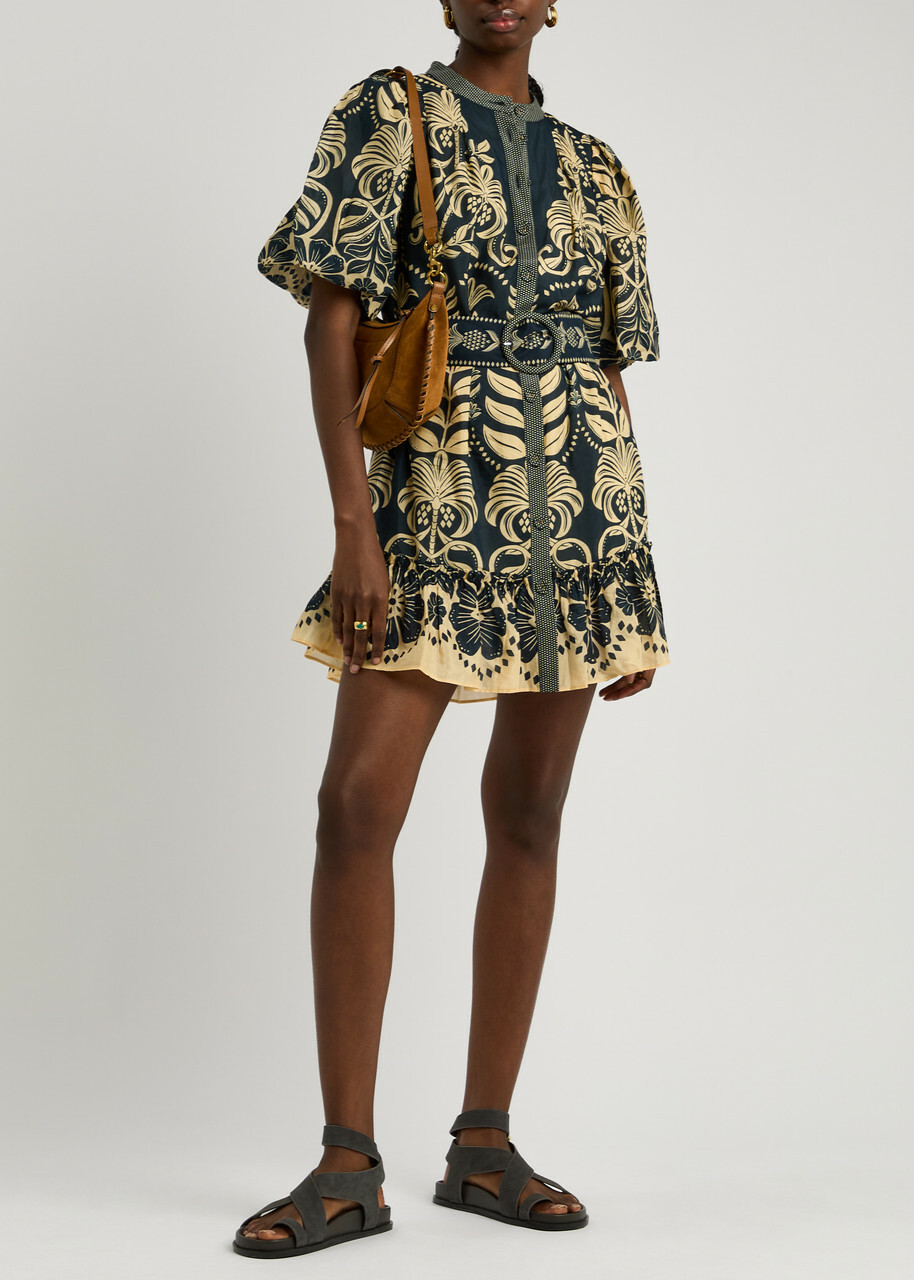 ☆関税込み☆【FARM RIO】Printed cotton minidress Farm Rio Printed cotton minidress Farm Rio
