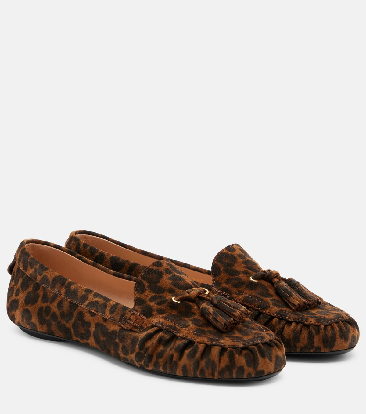 Gianvito Rossi Leopard-print suede loafers
