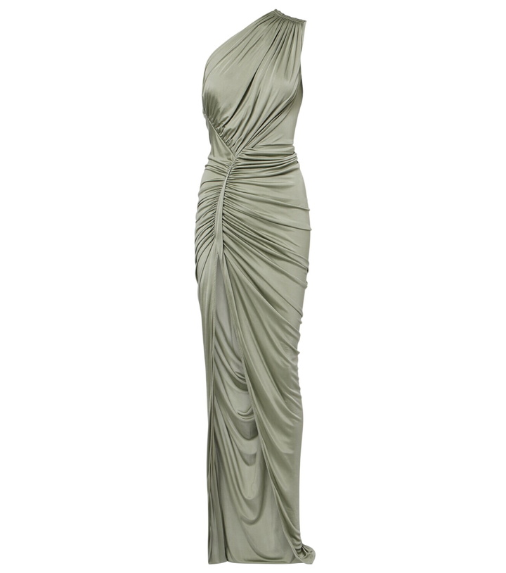 Photo: Rick Owens Asymmetric ruched jersey gown