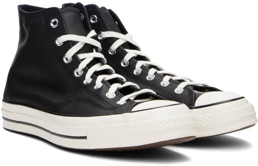 Amazon.com | Converse Boy's Chuck Taylor All Star Leather High Top Sneaker  Black | Sneakers
