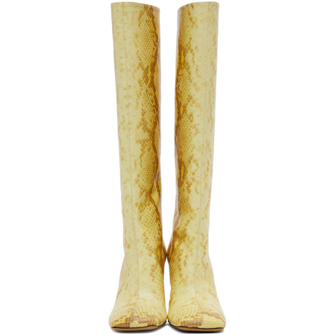 Proenza Schouler Yellow Snake Tall Boots Proenza Schouler