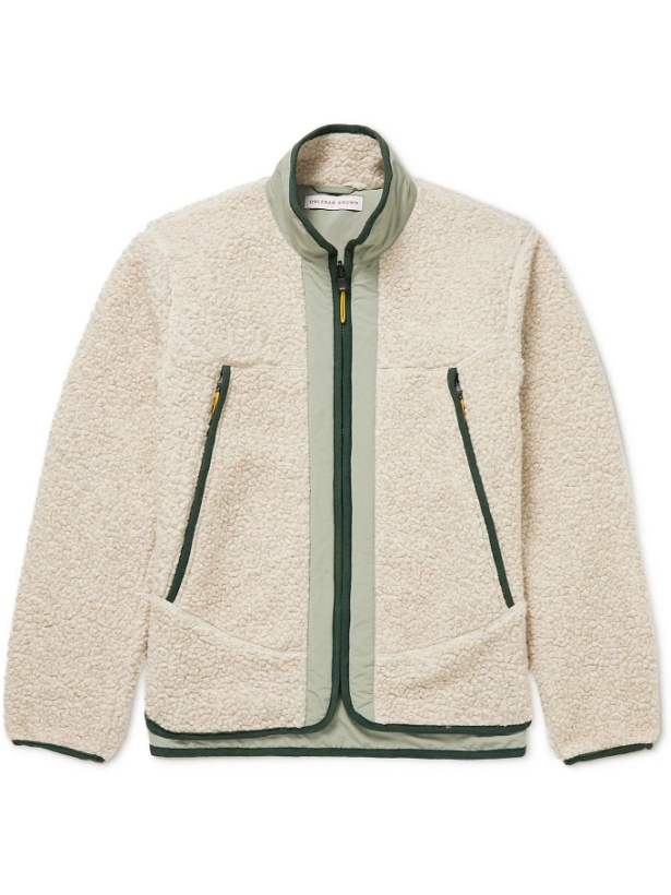 Photo: Orlebar Brown - Baird Canvas and Shell-Trimmed Fleece Jacket - White