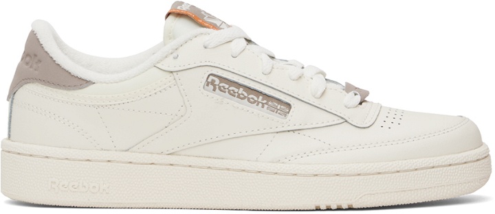 Photo: Reebok Classics Off-White & Gray Club C 85 Sneakers