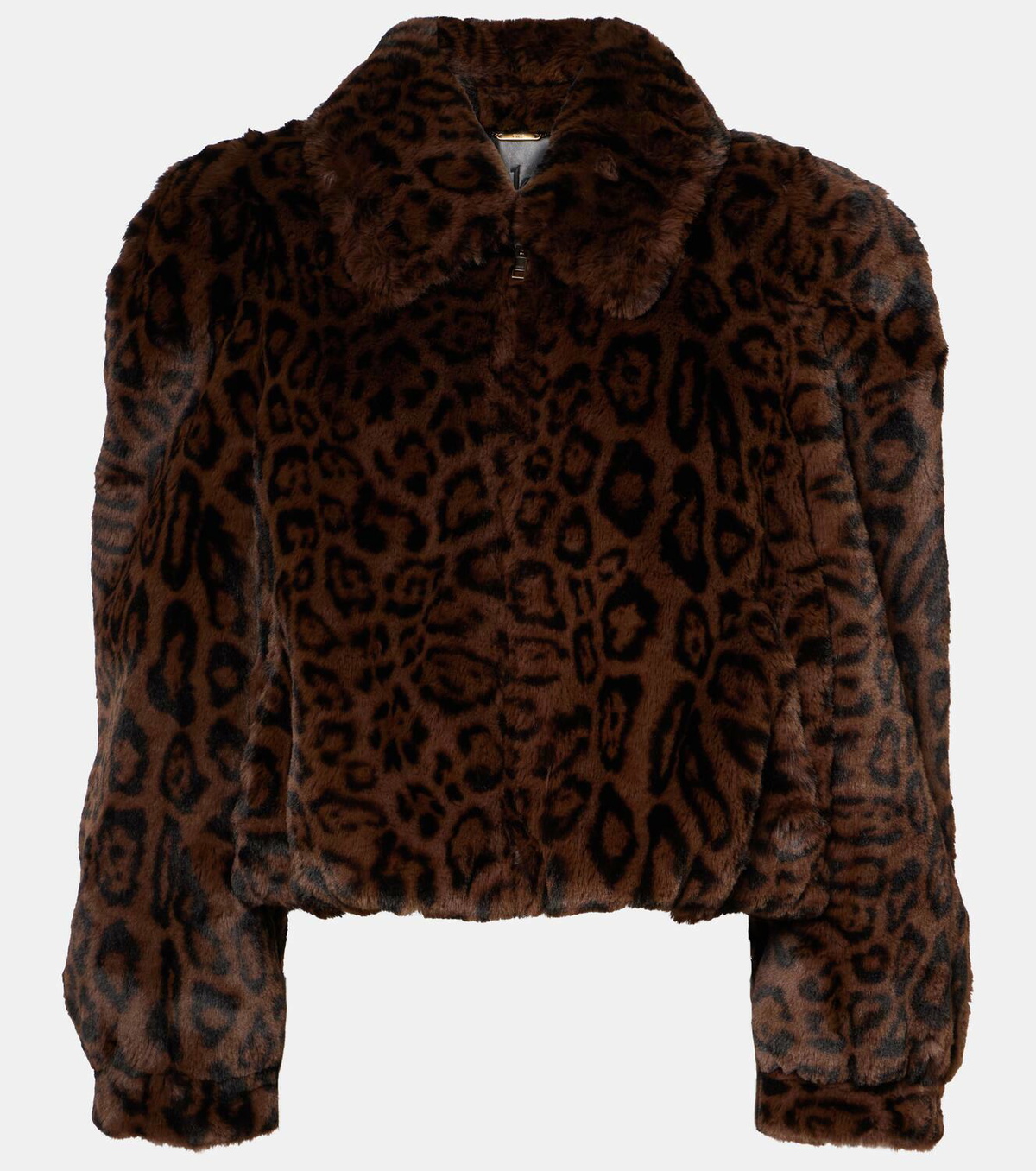 Chloé Leopard-print cropped faux fur jacket