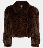 Chloé Leopard-print cropped faux fur jacket