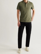 TOM FORD - Garment-Dyed Cotton-Piqué Polo Shirt - Green