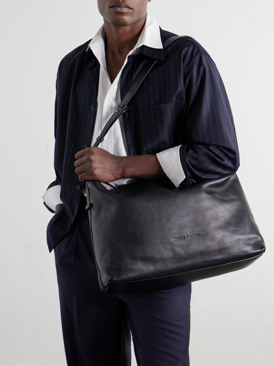 Officine Creative - Maderna Full-Grain Leather Messenger Bag - Black