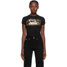 Versace Jeans Couture Black Institutional Logo College T-Shirt