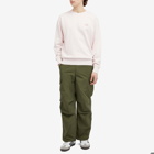 C.P. Company Men's Cotton Diagonal Fleece Logo Sweatshirt in Heavenly Pink