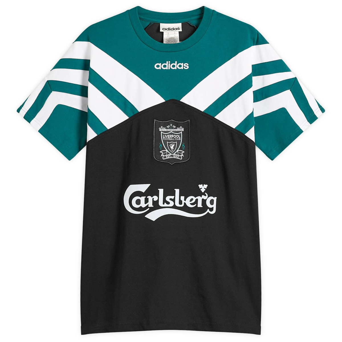 Adidas Men's Liverpool FC 95' T-Shirt in Black/Rich Green