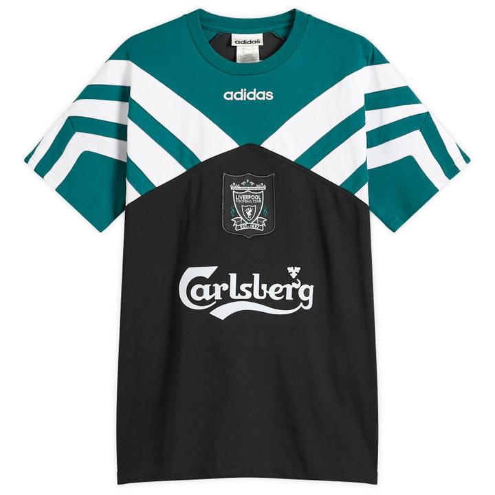 Photo: Adidas Men's Liverpool FC 95' T-Shirt in Black/Rich Green