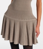 Alaïa Ribbed-knit wool-blend minidress