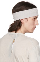 Boris Bidjan Saberi Grey Rib Knit Headband