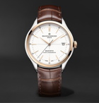 Baume & Mercier - Clifton Baumatic Automatic Chronometer 40mm 18-Karat Rose Gold, Stainless Steel and Alligator Watch, Ref. No. M0A10519 - White