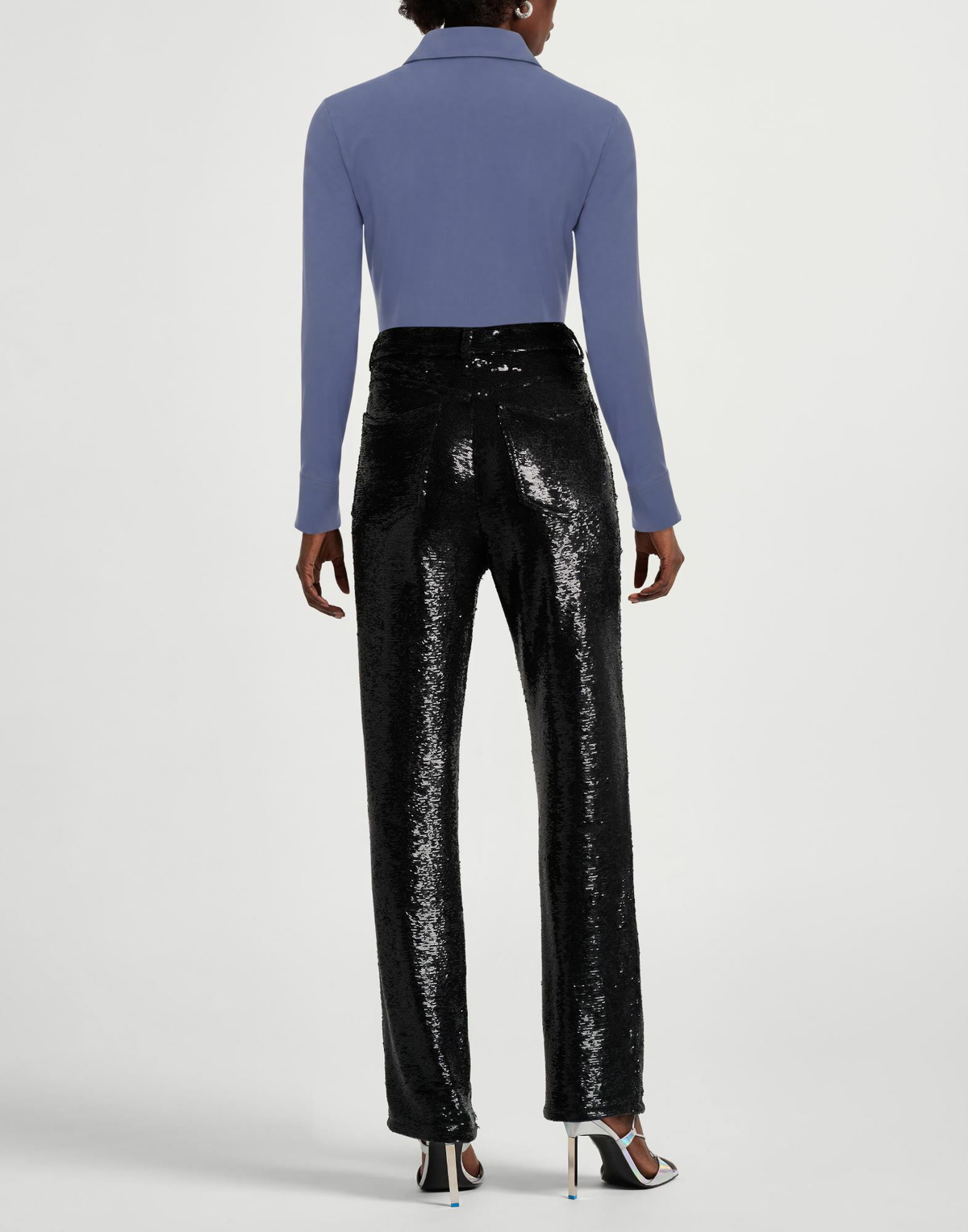 Chiara Boni La Petite Robe Womens Top Slate in Blue